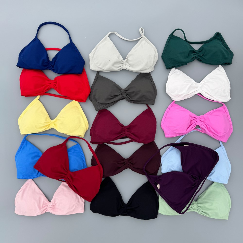 Sports Bra Racerback - Biustonosz sportowy z cienkimi ramiączkami, bezszwowy,
