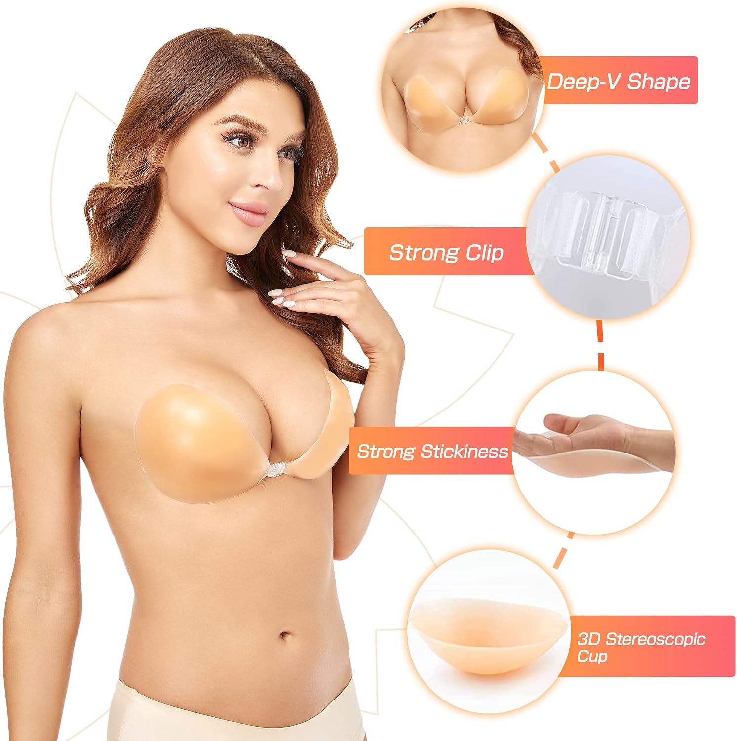 Biustonosz push-up bez fiszbin – Strapless Bra Adhesive recenzja i cena